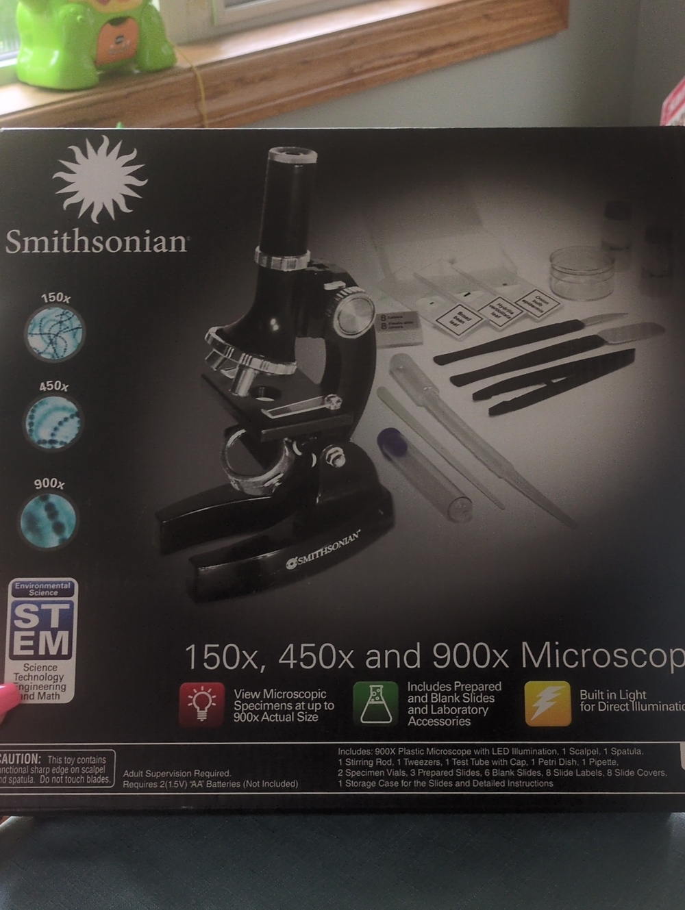 Smithsonian Kids Black 3-in-1 Microscope Set for Hands-On STEM Learning